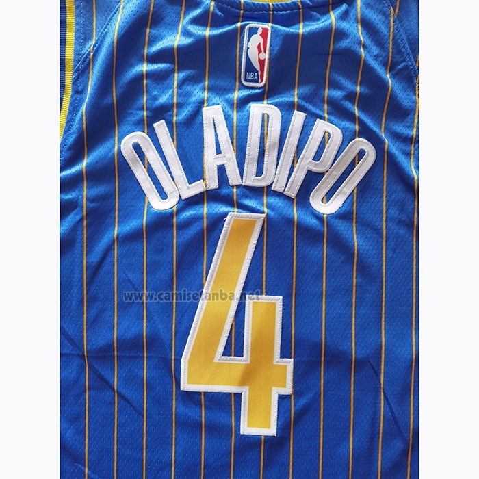 Camiseta Indiana Pacers Victor Oladipo #4 Ciudad 2020-21 Azul